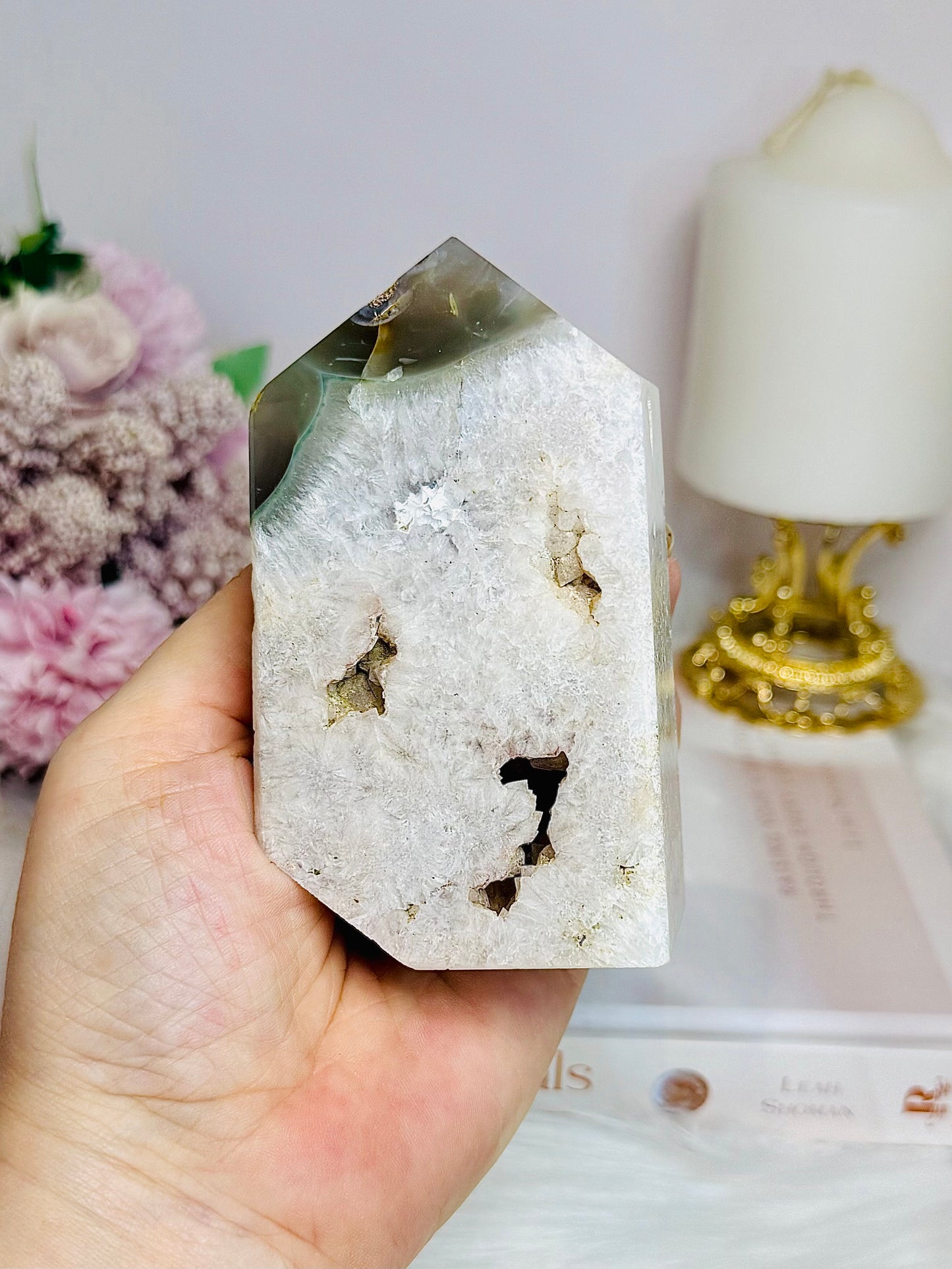 Chunky Druzy Agate Tower 10.5cm