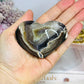 Volcano Agate Puffy Heart 8cm On Stand
