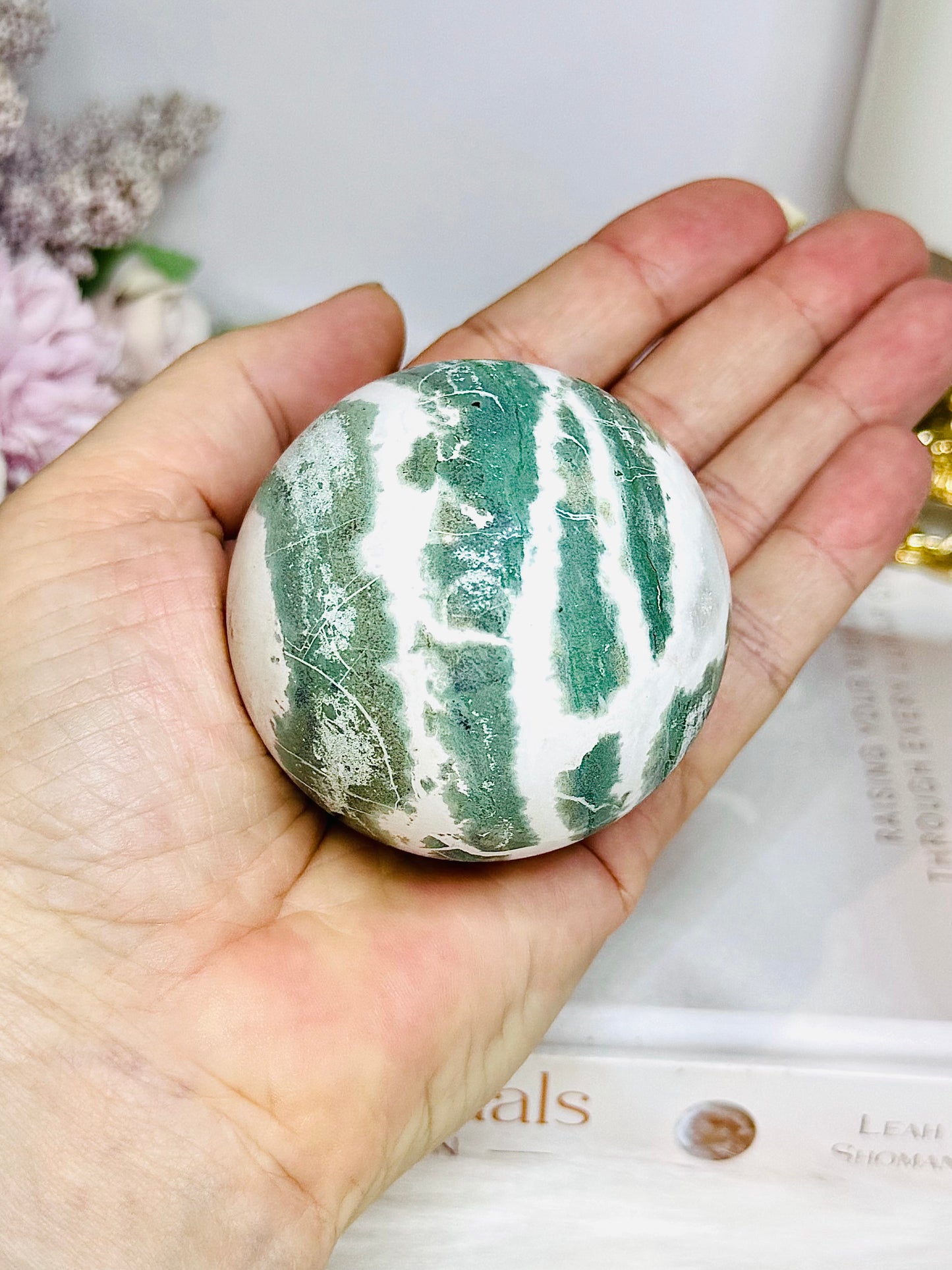 Unicorn Jasper Sphere on Stand 238g