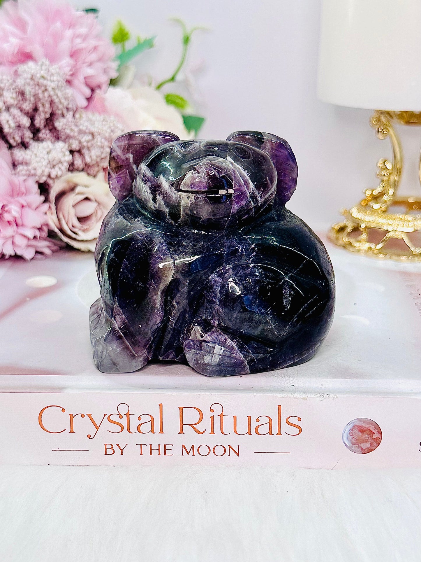 Large Chunky 425gram Dream | Chevron Amethyst Koala Carving