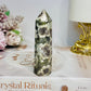 Sakura Agate | Green Flower Tower 9cm