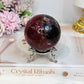 High Grade Mexican Lace Agate Sphere on Stand 334g for