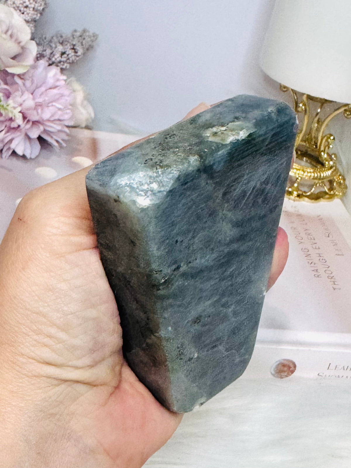 Labradorite Freeform with Lilac Flash 9.5cm 281g ~ Reduced as damaged