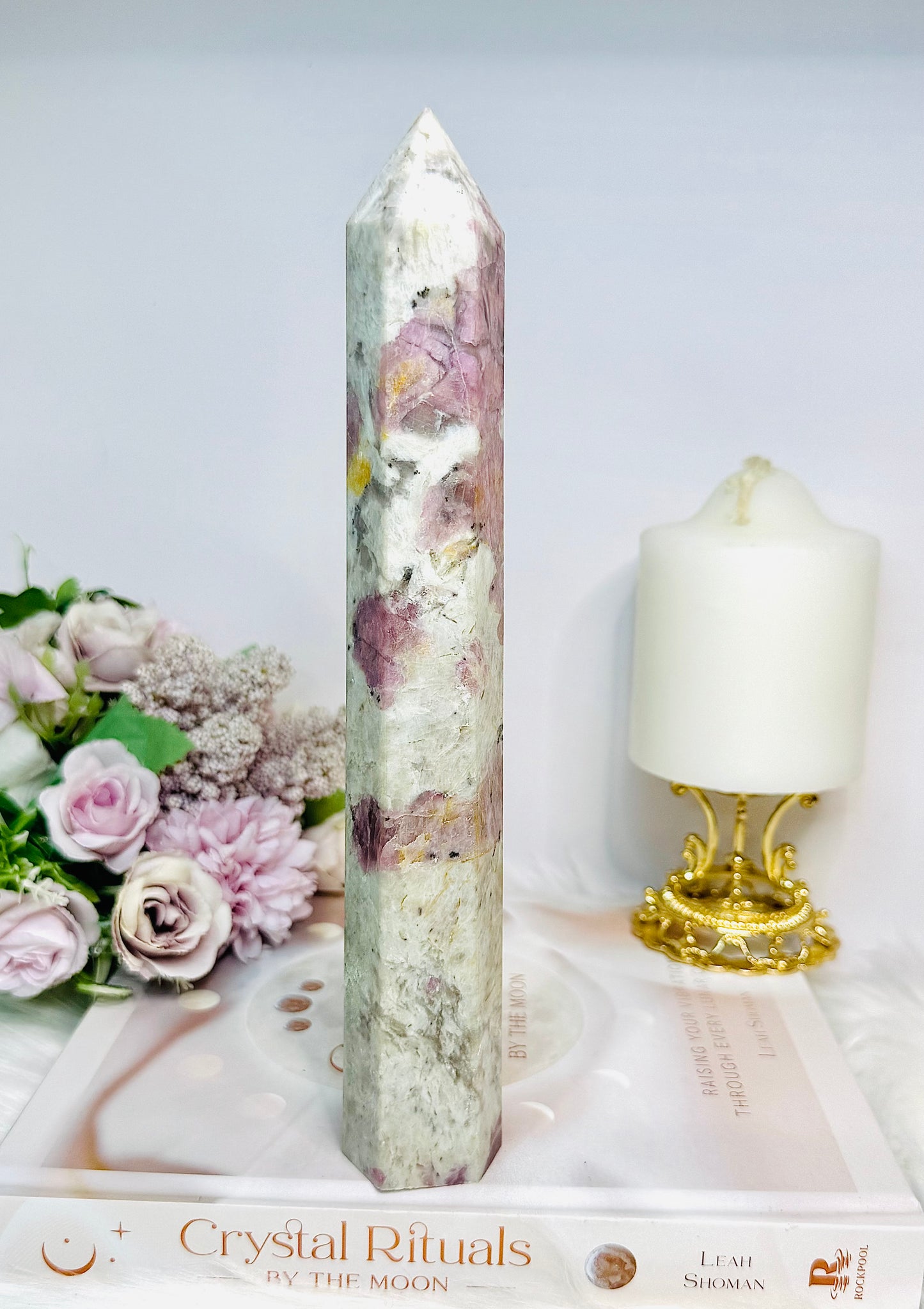 Large Pink Tourmaline Tower 23cm