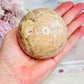 Gorgeous Large 478gram Peach Moonstone Sphere with Amazing Flash On Stand