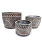 Set Of 3 Whitewash Timber Bowls L: 27cm M: 22cm S:15cm