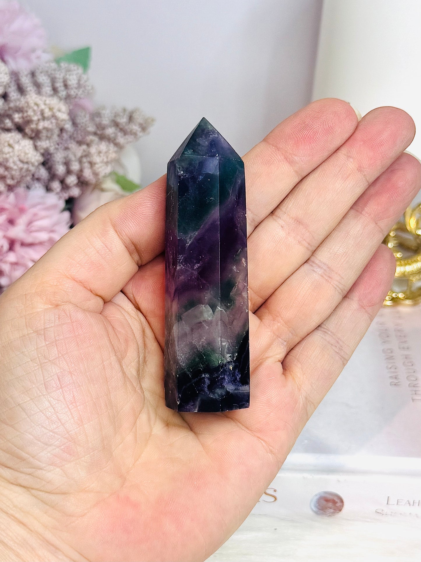 Rainbow Fluorite Tower 8cm