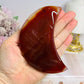 Carnelian Carved Moon 11cm