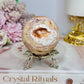 High Grade Crazy Lace Agate Sugar Druzy Sphere On Stand 242g