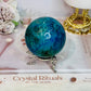 Absolutely Incredible High Grade Chrysocolla Sphere on Stand 329grams