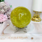 Large Citrine Sphere With Rainbows (heat treated) On Stand 870g