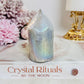 Chunky Angel Aura Druzy Agate Tower | Cylinder 8cm