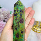 Ruby In Fuchsite Tower 12.5cm UV Reactive