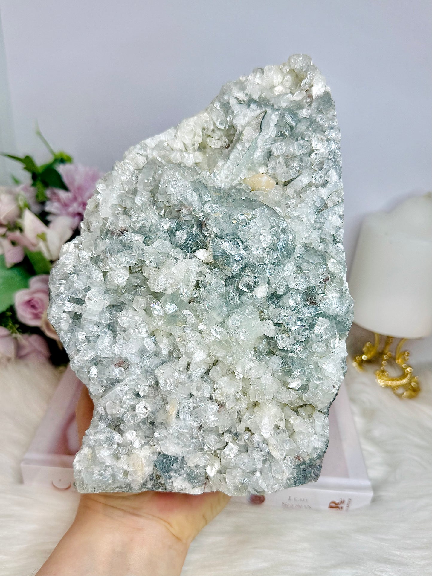 Huge Natural Apophyllite Base Cut Cluster 18cm 2.24KG