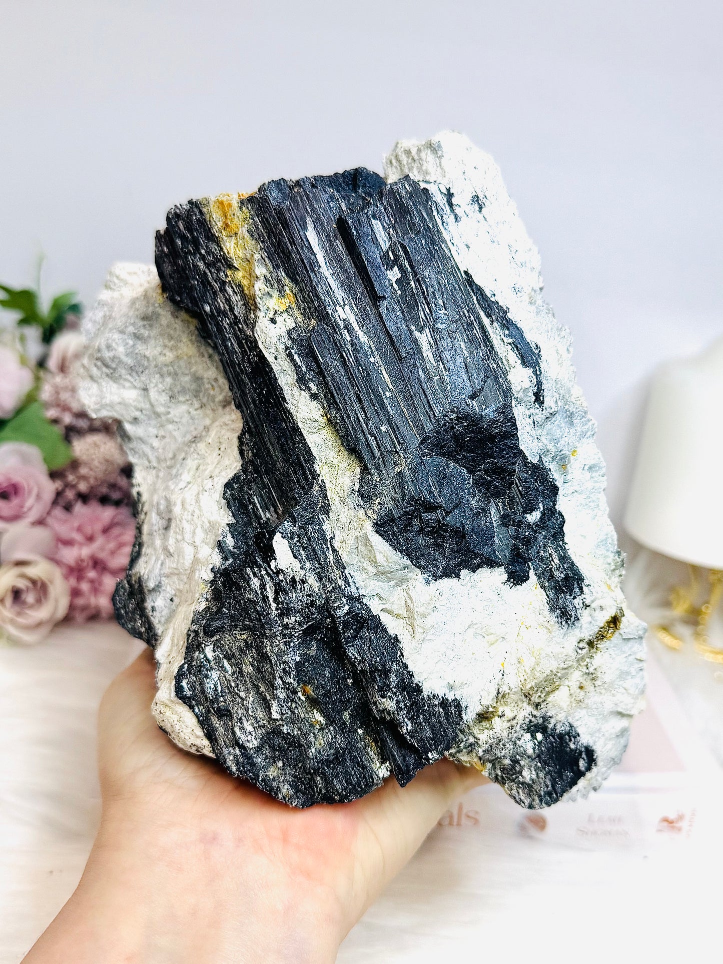 Huge Black Tourmaline Specimen 2.9KG