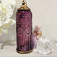 Glass Lantern Led Baroque Plum 22.5cm