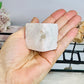 Pink Amethyst Gift Set ~ Black Mirror Tray 26cm, Large Pink Amethyst Obelisk Tower, Pink Amethyst Geode on Stand & Pink Amethyst Druzy Cube