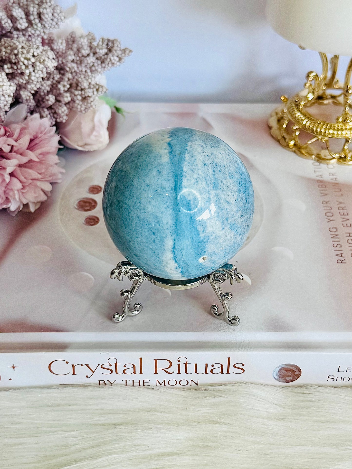 Super Stunning High Grade Natural Trolleite Sphere On Stand 265grams