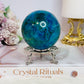 Absolutely Incredible High Grade Chrysocolla Sphere on Stand 329grams