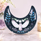 Crescent Moon Night Owl Ceramic Trinket Dish 12.5cm (stand is display only)