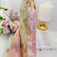 Absolutely Gorgeous Large 998Gram 21cm Pink Amethyst Druzy Slab From Brazil