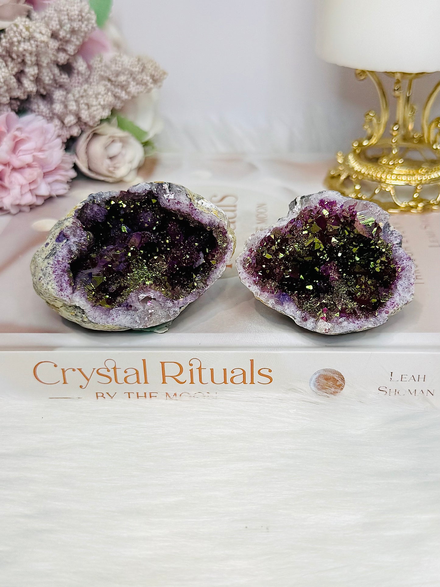 Aura Druzy Moroccan Geode (dyed) 169g