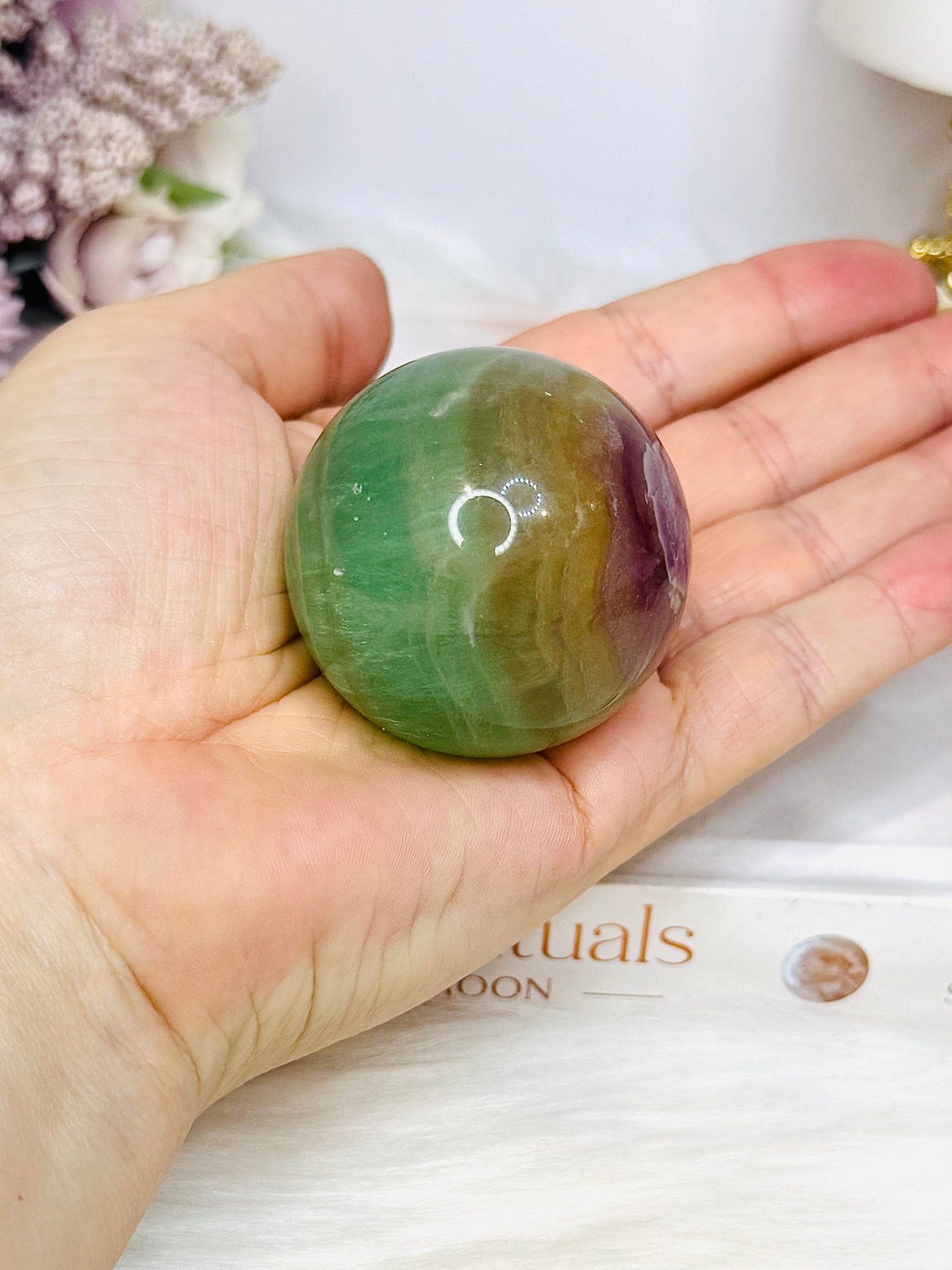 Candy Fluorite Sphere On Stand 163g