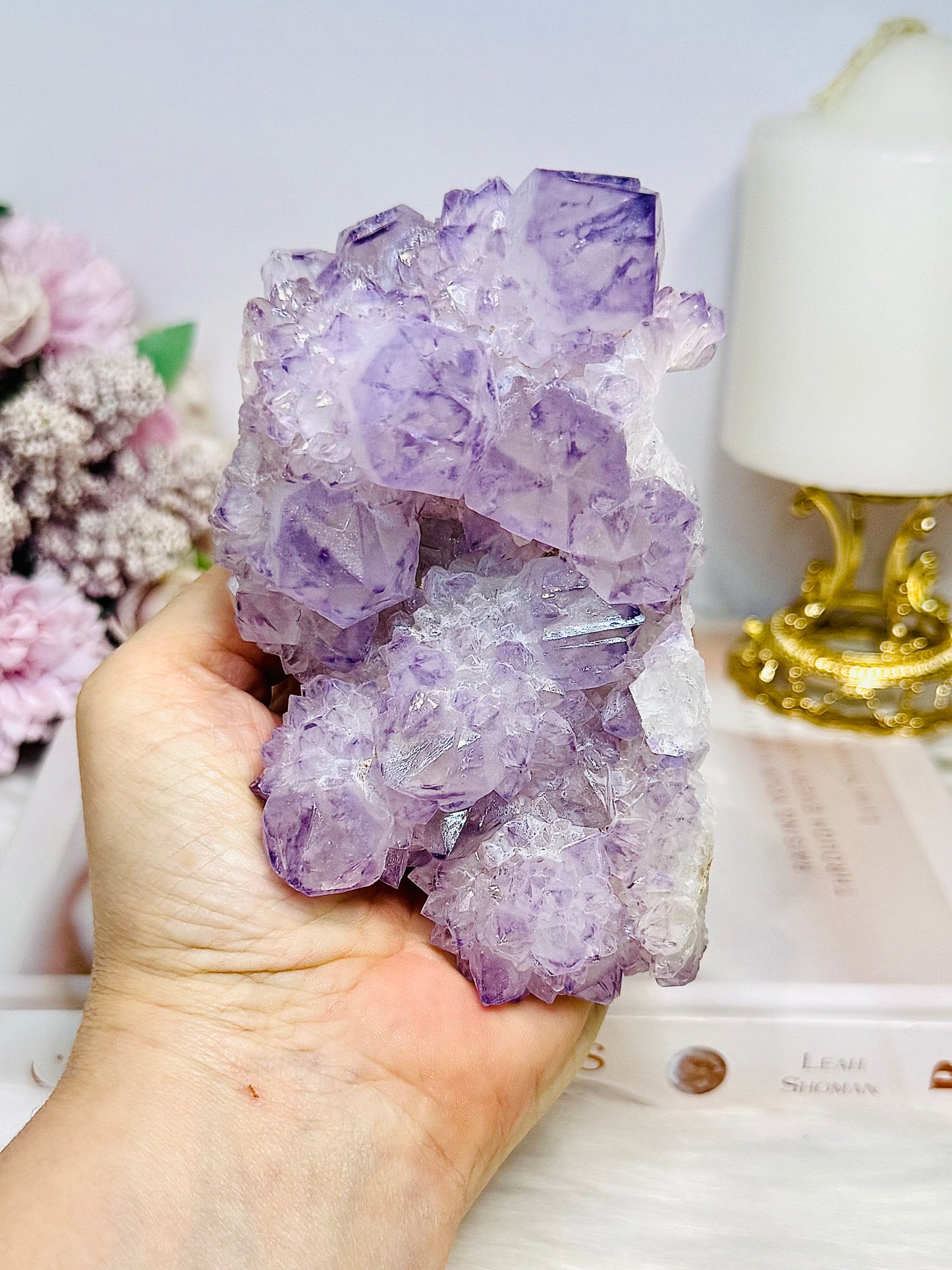 Large Natural Spirit Quartz Cluster Specimen 11.5cm 381g