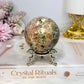 Plum Blossom Jasper Sphere on Stand 301g