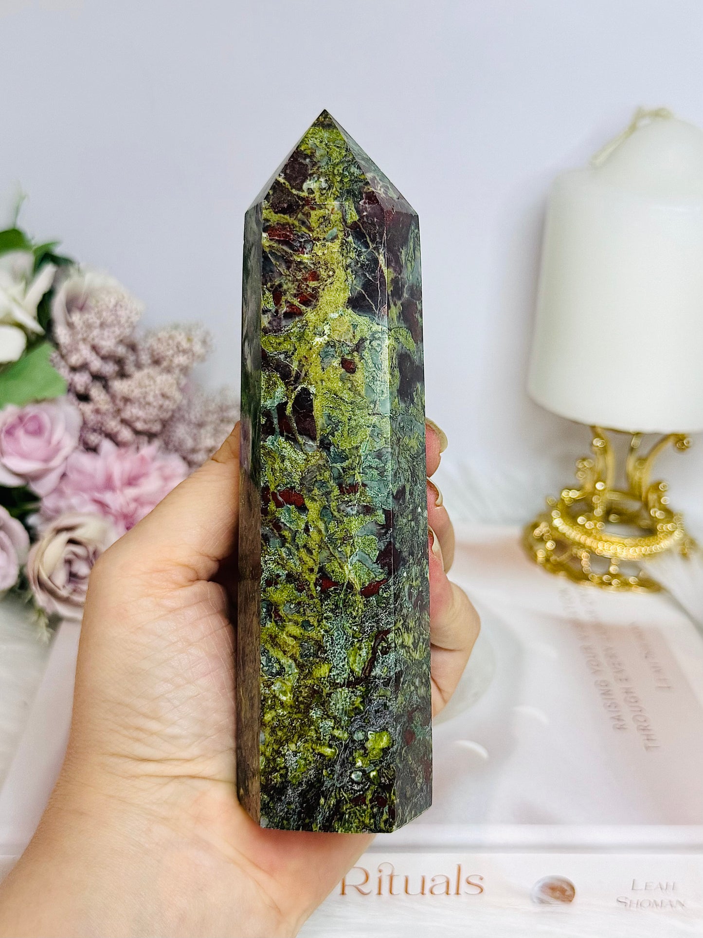 Large Dragons Blood Jasper Tower 15cm 465g