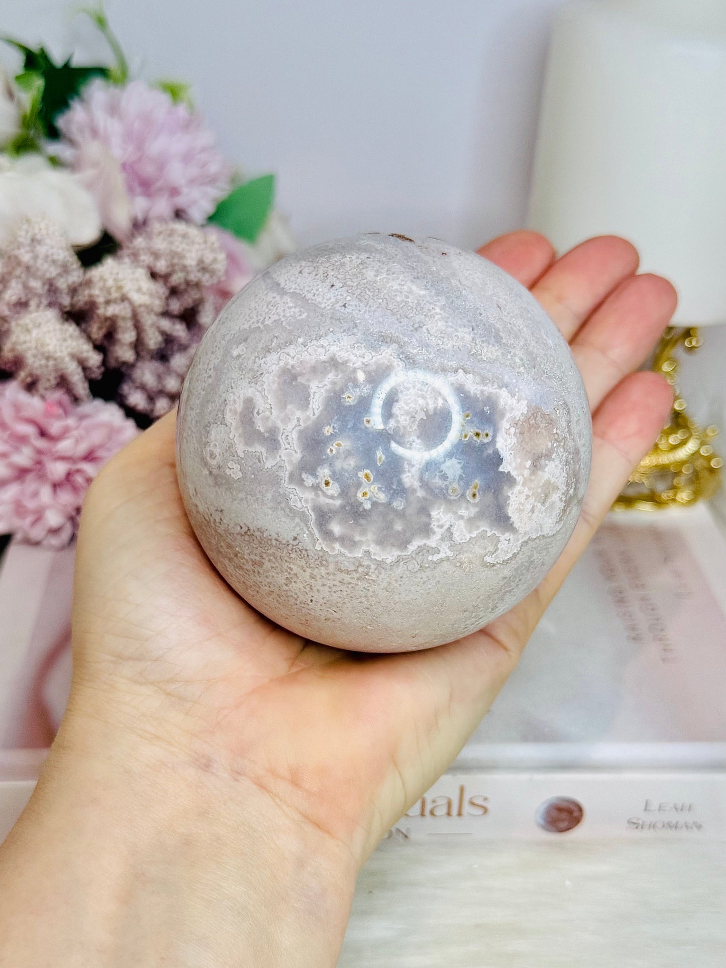 ✨ SALE ✨ Large Pink Amethyst Sphere on Stand 658g