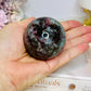 Rare Aquamarine & Pink Tourmaline Sphere on Stand 234g