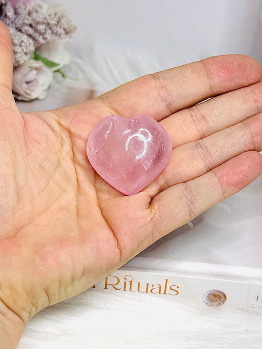 High Grade Rose Quartz Heart
