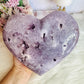 INCREDIBLE HUGE High Grade Druzy Pink Amethyst Carved Heart 21cm 1.74KG