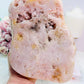 Huge 20cm Chunky 1.2KG Druzy Pink Amethyst Slab | Platter from Argentina On Stand