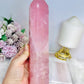 Large High Grade Rose Quartz Tower 25cm 1.08KG