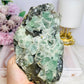 Large Green Cubed Fluorite Sugar Druzy Specimen on Matrix 15cm 777g