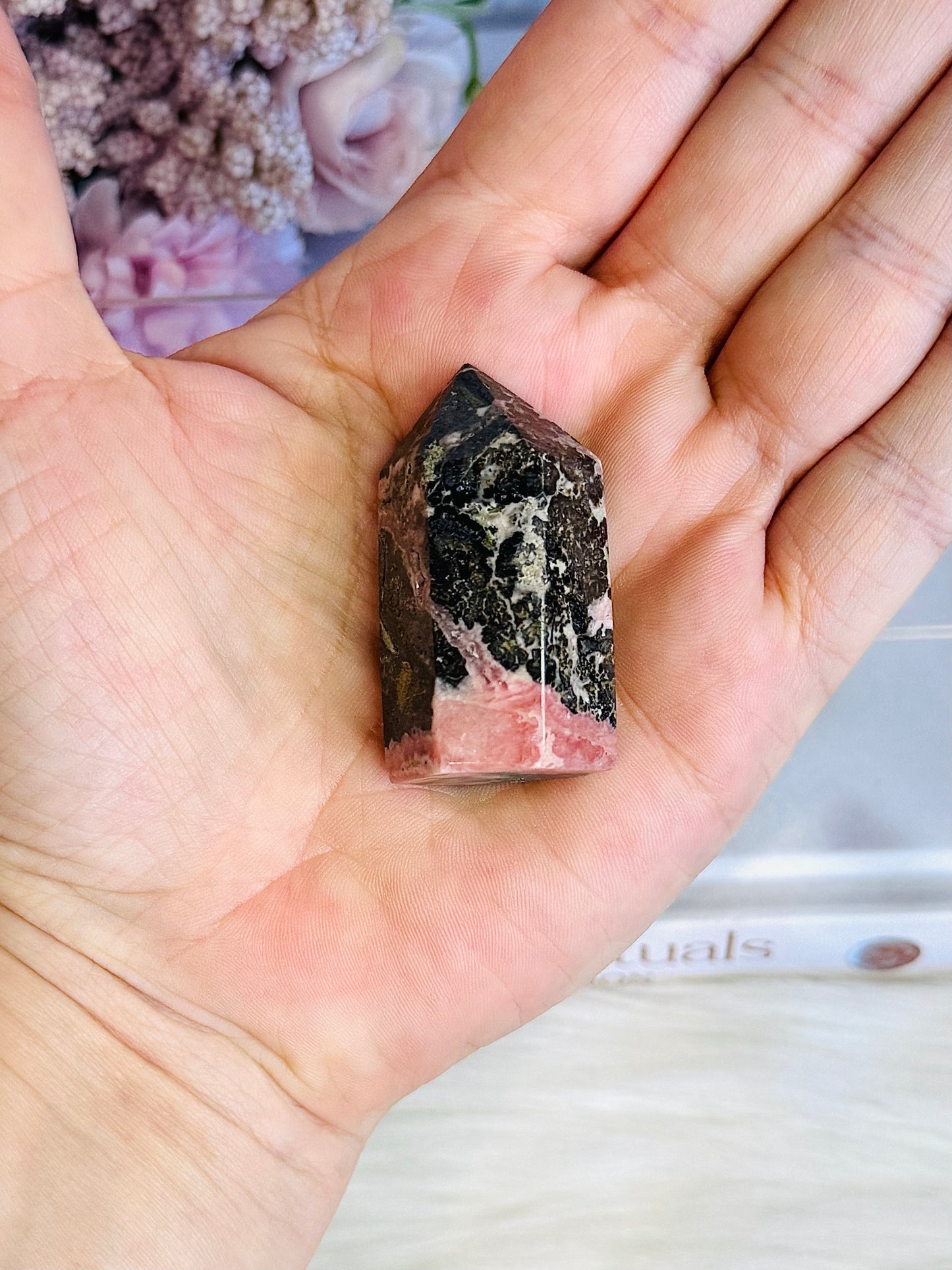 Natural Rhodochrosite Chunky Druzy Tower 4.5cm From Peru