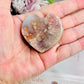 Beautiful Druzy Flower Agate Heart