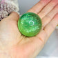 High Grade Green Fluorite Sphere Full of Rainbows On Stand 5cm
