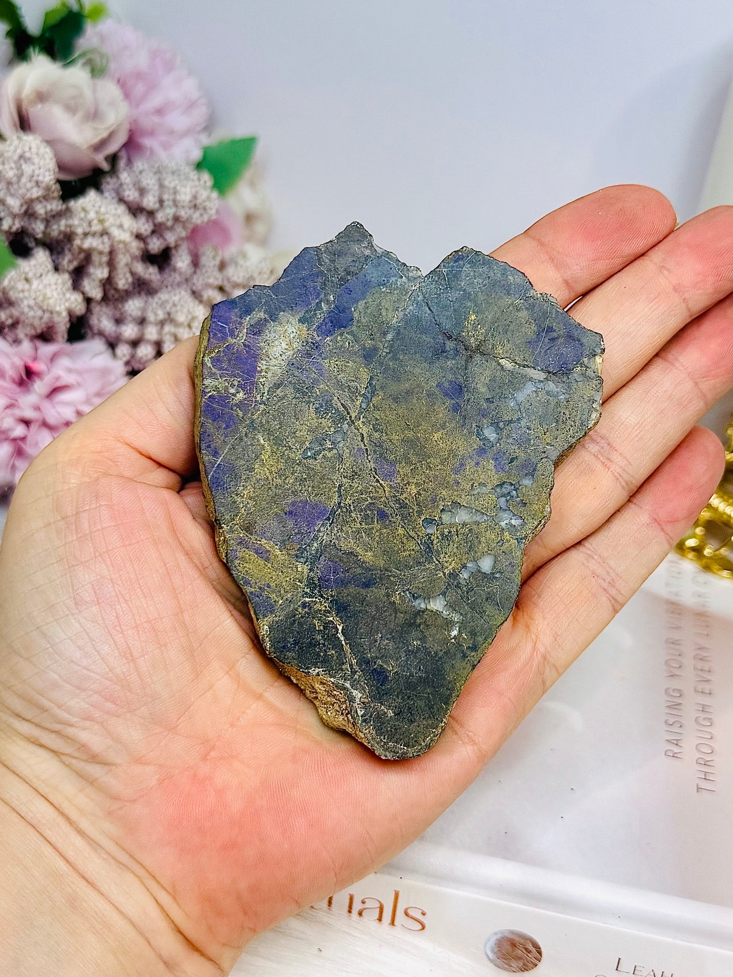 Natural Unpolished Stitchtite | Atlantisite Slab Specimen 9cm
