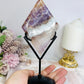 Crazy Lace Amethyst Diamond on Stand 18cm