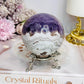 Large Crazy Lace Agate Sphere on Stand 378g
