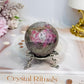 Pink Tourmaline Sphere on Stand 212g