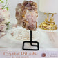 Druzy Pink Amethyst Cluster On Stand 12cm