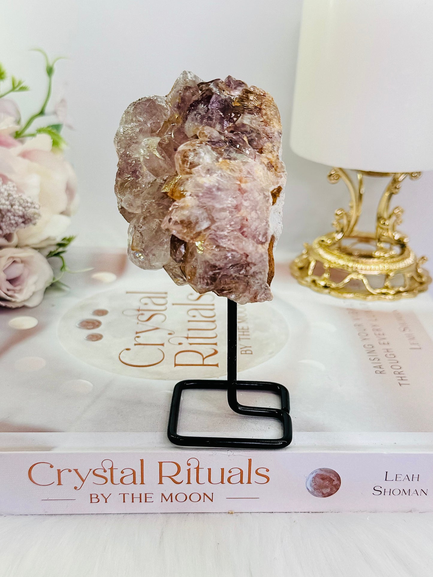 Druzy Pink Amethyst Cluster On Stand 12cm