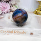 Blue Flower Agate Sphere on Stand 172g