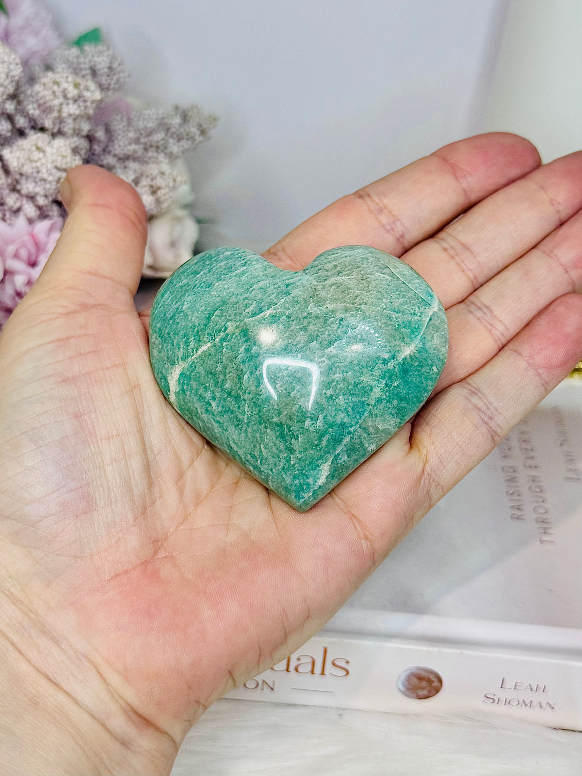 Amazonite Puffy Heart