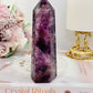 Stunning 13.5cm Purple Fluorite Chunky Tower 406grams