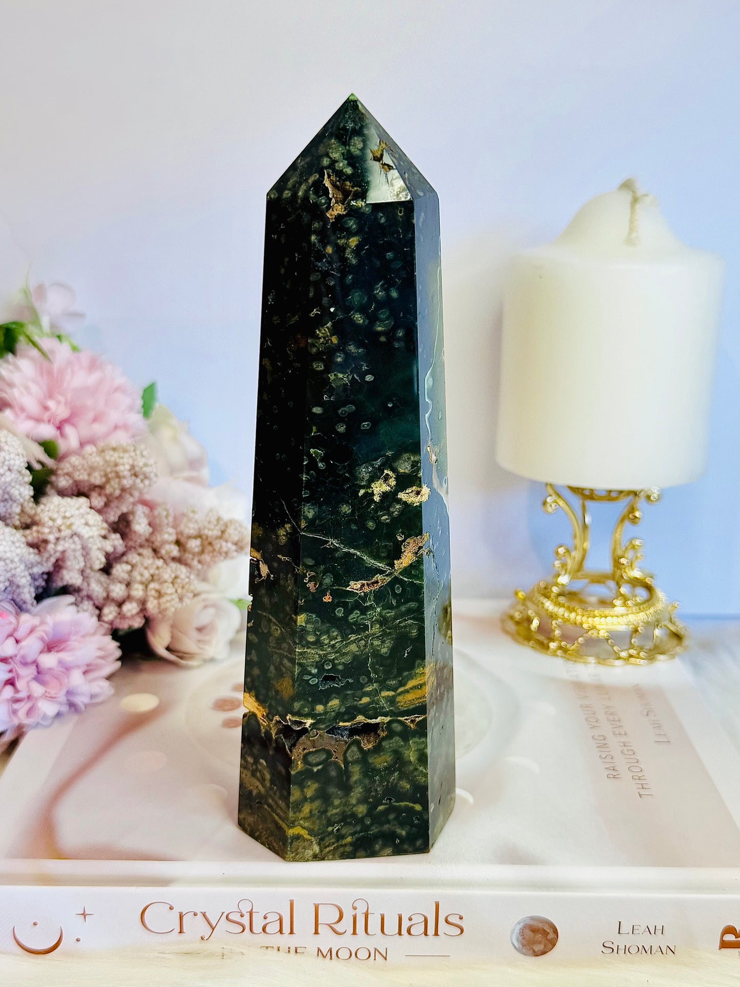 Incredible Large 19cm 621gram Ocean Jasper Tower